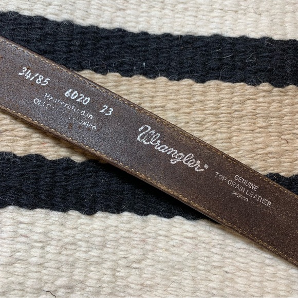 Wrangler Tooled Leather Belt - Picture 6 of 11